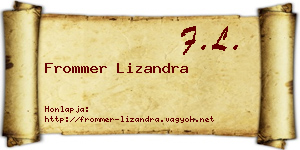 Frommer Lizandra névjegykártya